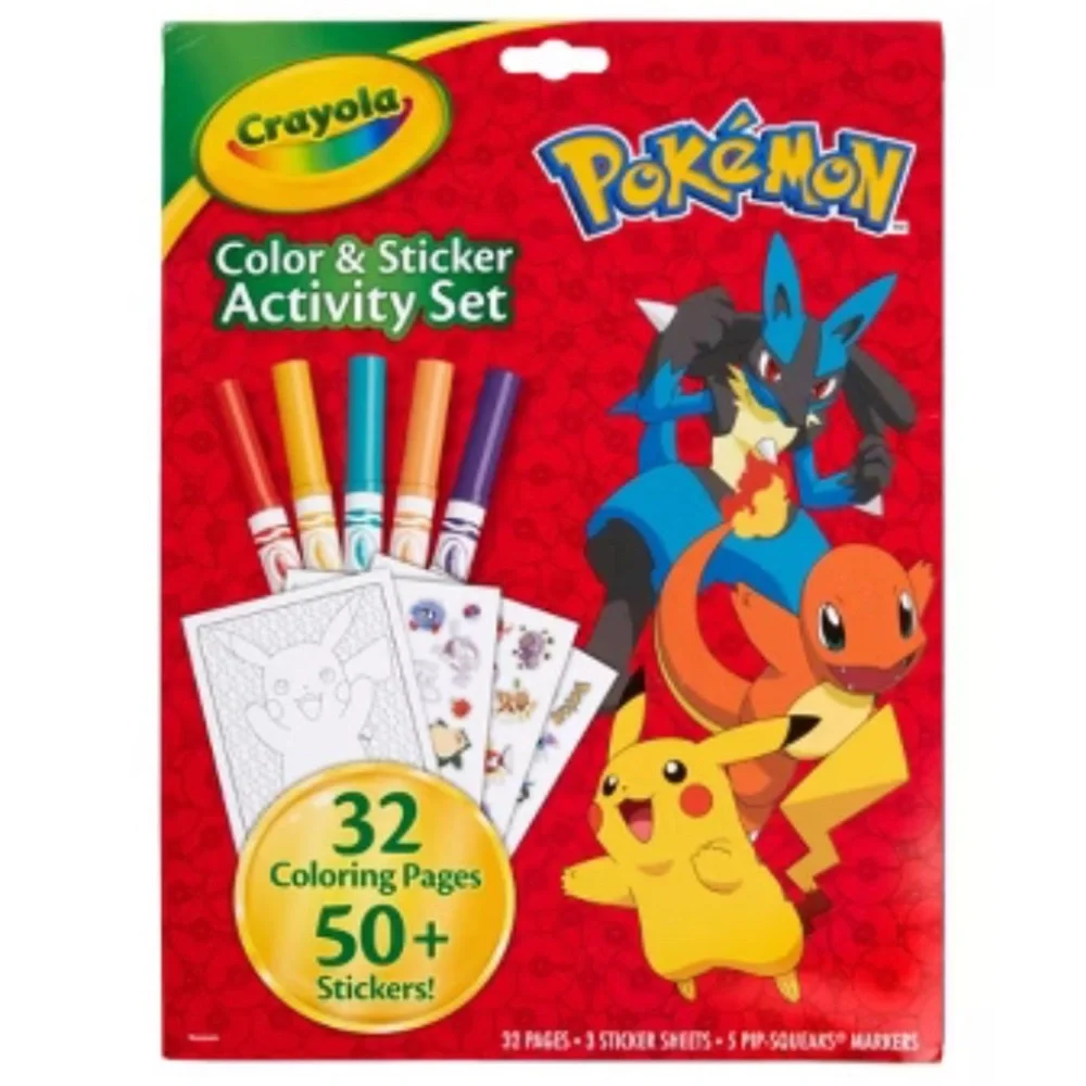 Crayola Pokémon Color & Sticker Set with Markers